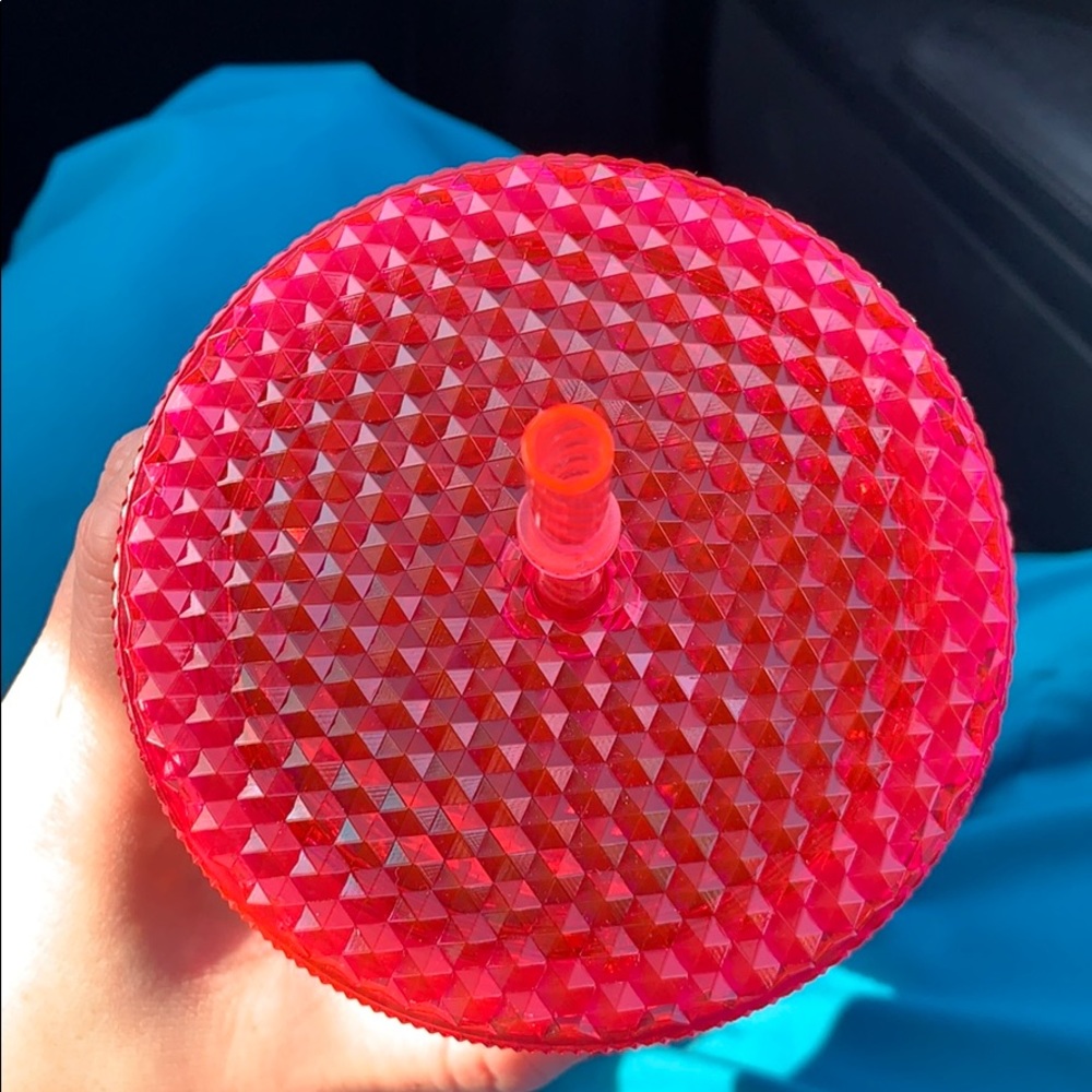 Gorgeous neon pink Starbucks studded cup - Picture 2 of 3